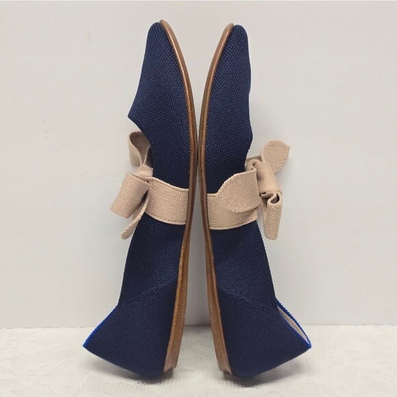 Rothy's Mary Jane Bow Flats in Sapphire Deep Navy Blue Womens 6.5 - Picture 5 of 8